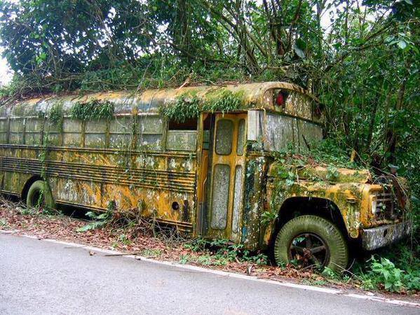 bus escolar abandonado