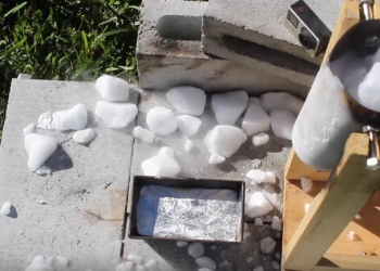 O que acontece se você misturar alumínio fundido, gelo seco e nitrogênio líquido?