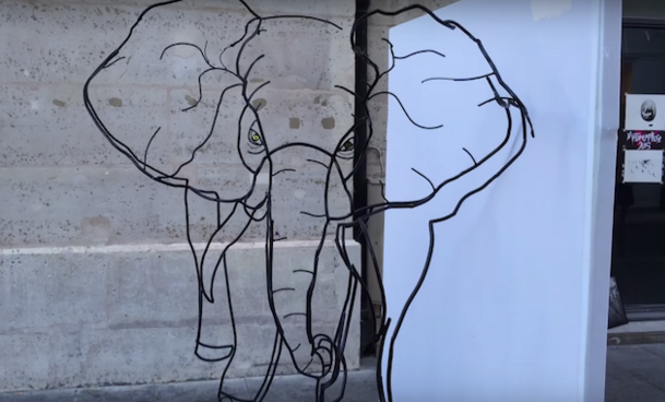 Artista francês brinca com perspectiva em nova obra