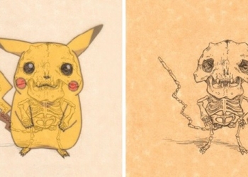 Já imaginou como seria o esqueleto de personagens de desenhos animados?