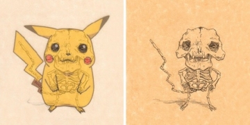 Já imaginou como seria o esqueleto de personagens de desenhos animados?