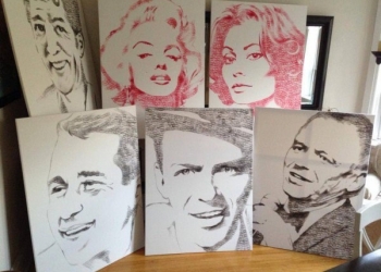 Esses quadros foram feitos com muitos beijos e batom