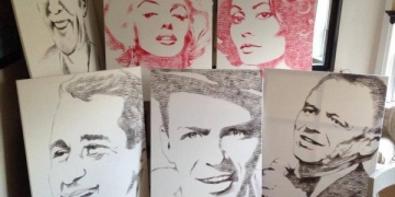 Esses quadros foram feitos com muitos beijos e batom