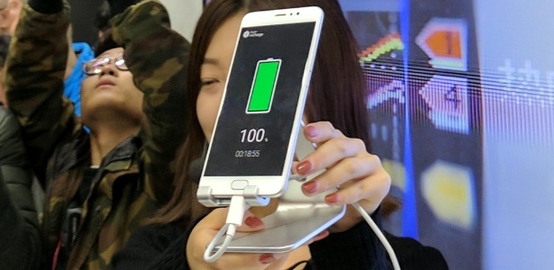 Empresa chinesa promete carregador que alcança 100% em menos de 20 minutos