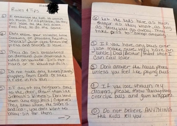 Você vai ficar sem palavras com o recado que essa babá encontrou