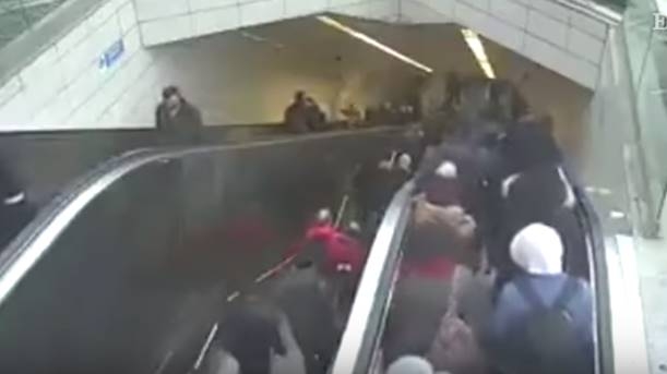 Vídeo: homem é engolido por escada rolante em Istambul